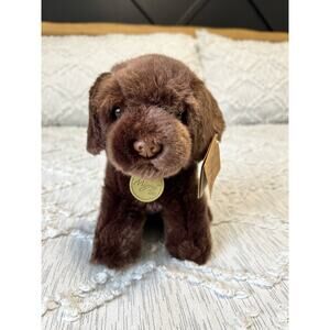 Aurora Miyoni Chocolate Lab Pup Stuffed Animal Realistic Lifelike Brown 11 inch